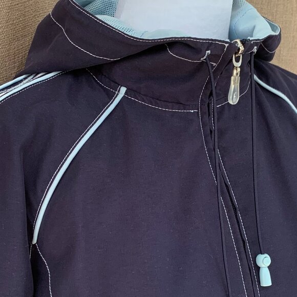 FUDA Oversized Windbreaker Breathable Striped Hoodie - Picture 6 of 14